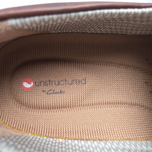 Clarks Unstructured Shoes Adobe Free Light Tan Leather Mens 9M Casual Comfort - Picture 5 of 8